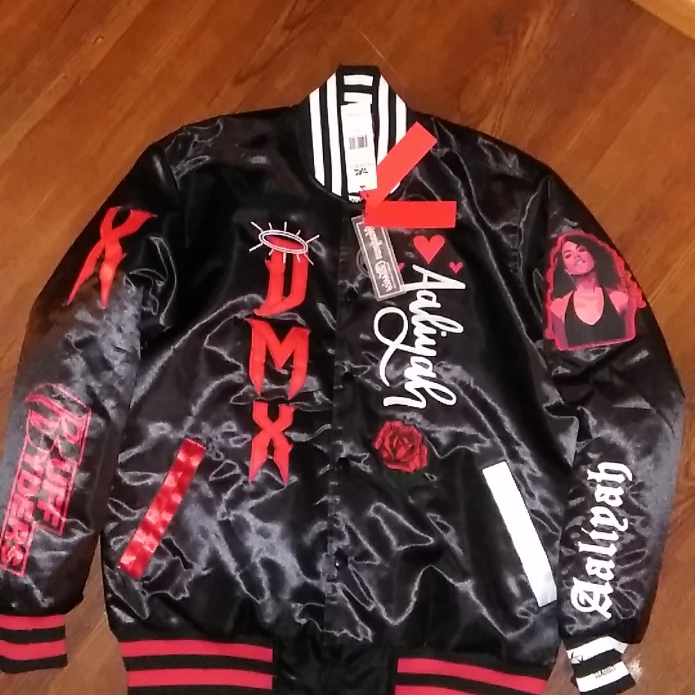DMX AND AALIYAH SATIN VARSITY JACKET